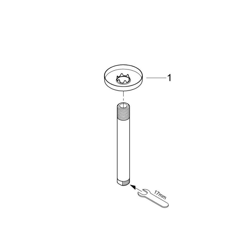 GROHE 28724000 - Brazo de ducha RAINSHOWER 142 mm cromo brillante