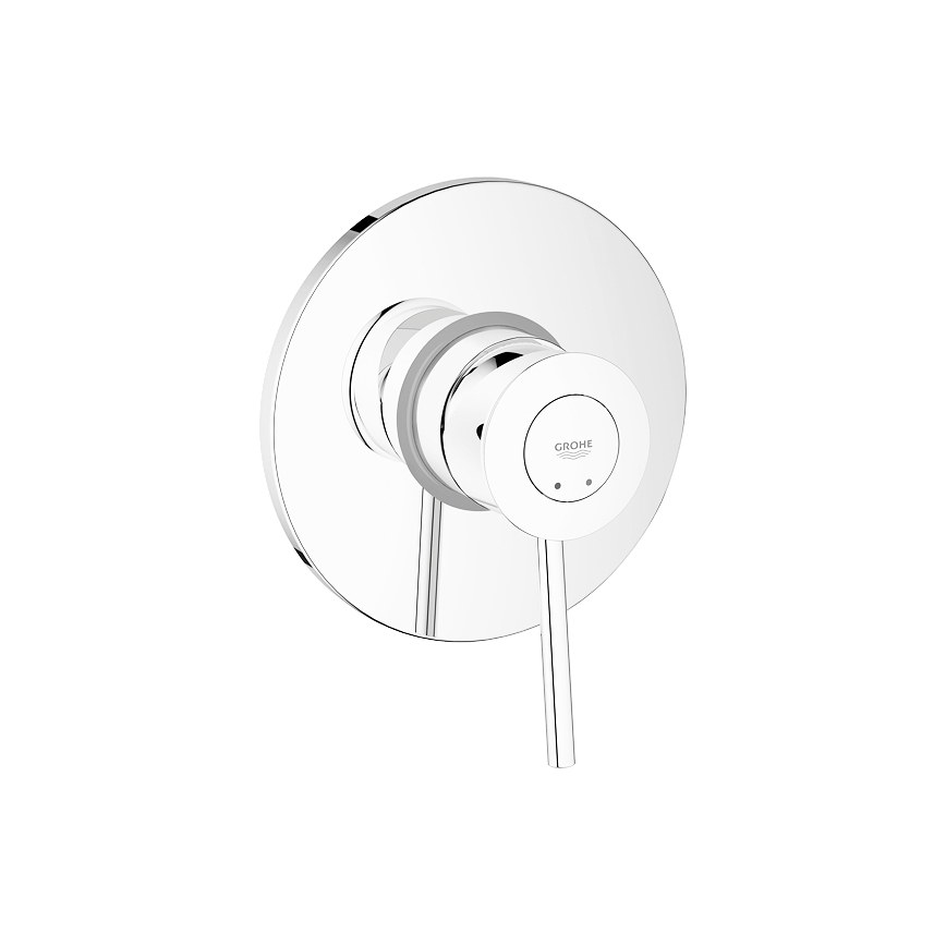 GROHE 29048000 - Mezclador de ducha para instalación empotrada BAUCLASSIC, acabado cromado brillante