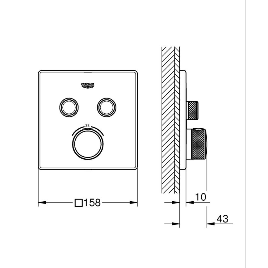 GROHE 29124000 - Termostato GROHTHERM SMARTCONTROL cromo brillante