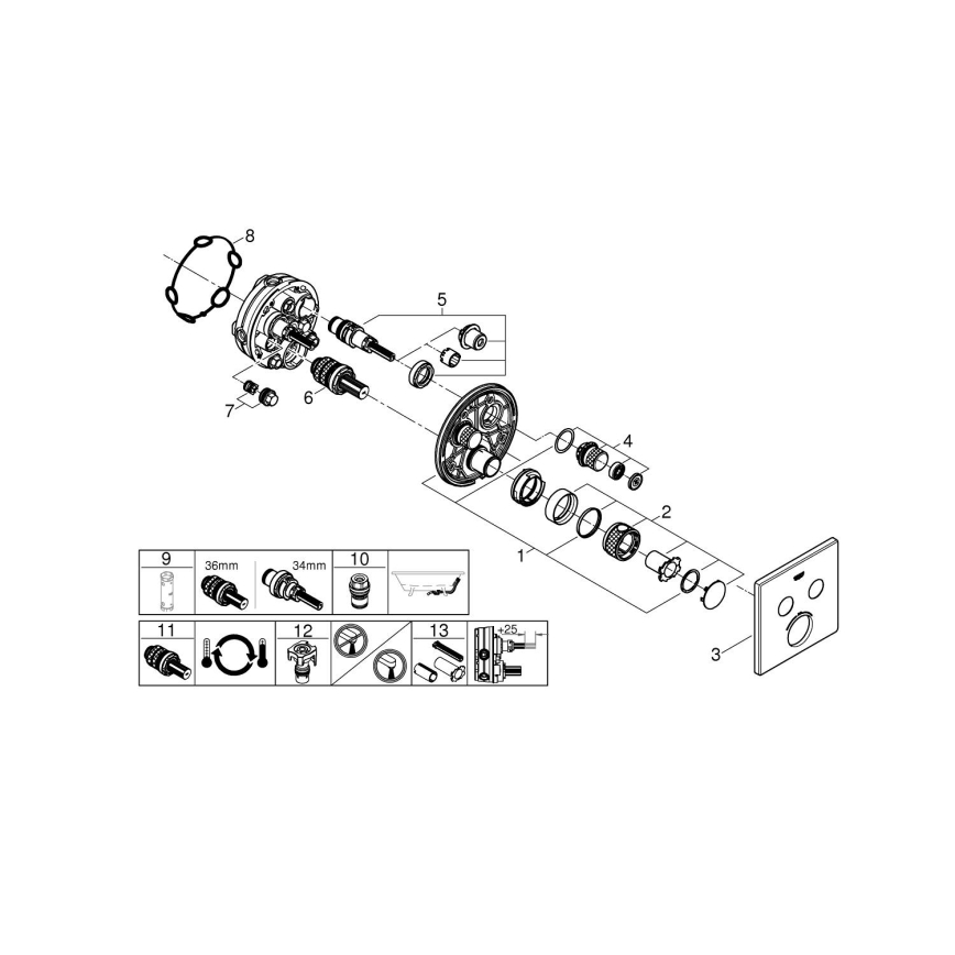 GROHE 29124A00 - Grifo termostático GROHTHERM SMARTCONTROL, grafito