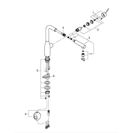 GROHE 30270DL0 - Grifo para fregadero ESSENCE, acabado bronce