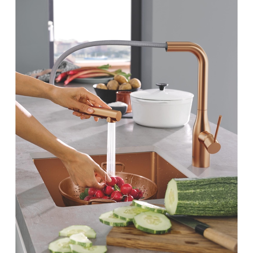 GROHE 30270DL0 - Grifo para fregadero ESSENCE, acabado bronce