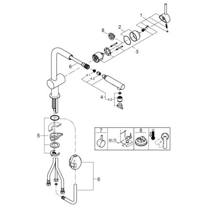 GROHE 30274DC0 - Grifo para fregadero A, acero inoxidable