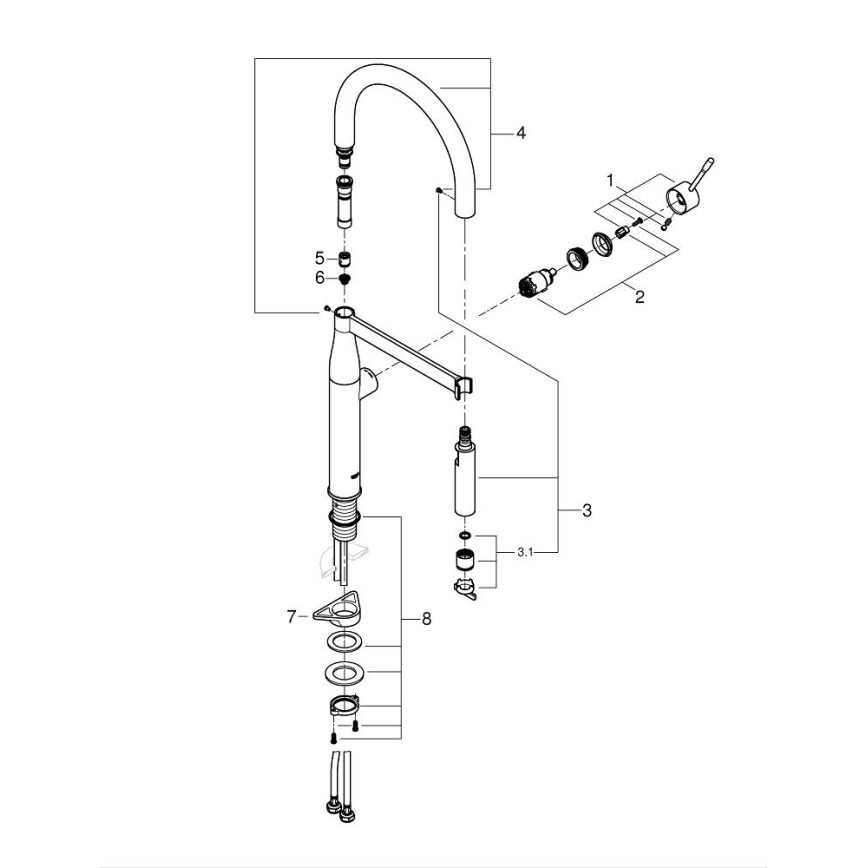 GROHE 30294GN0 - Grifo de fregadero ESSENCE dorado