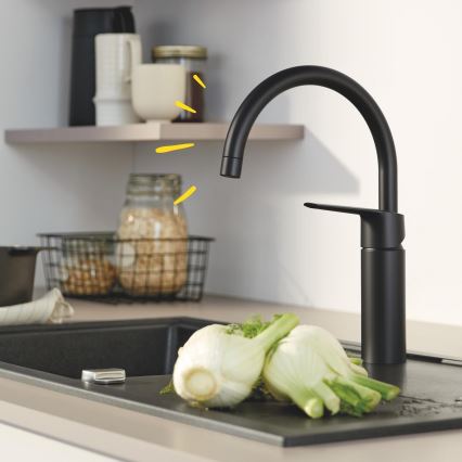 GROHE 304692430 - Grifo para fregadero START 339 mm, negro