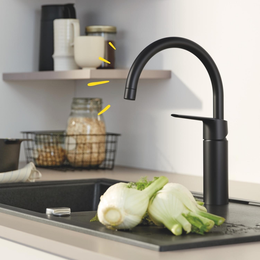 GROHE 304692430 - Grifo para fregadero START 339 mm, negro