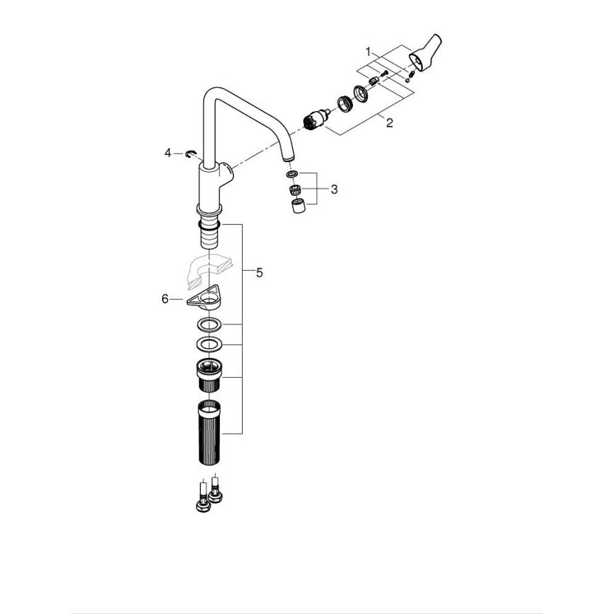 GROHE 30470DC0 - Grifo para fregadero START 310 mm acero inoxidable
