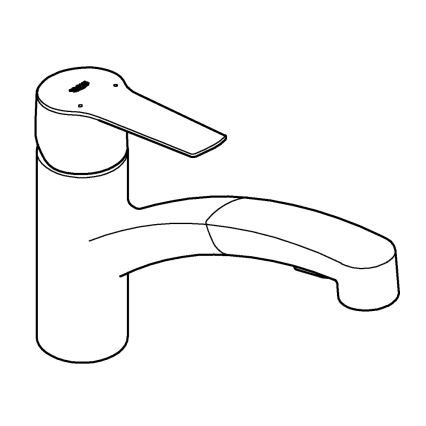 GROHE 305312431 - Grifo de fregadero START negro