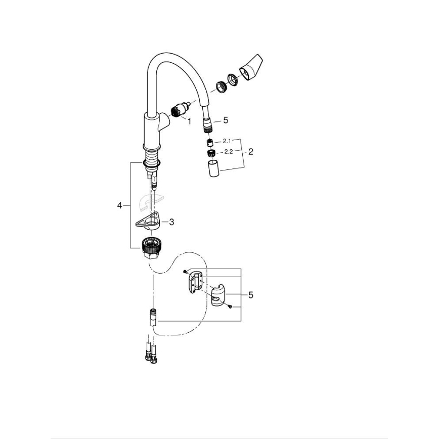 GROHE 30551000 - Grifo para fregadero START EDGE 357 mm cromo brillante