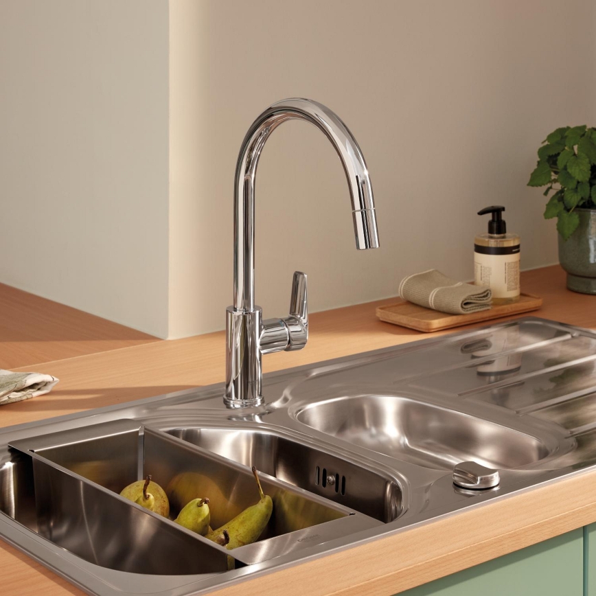 GROHE 30562000 - Grifo para fregadero START CURVE 357 mm, acabado cromo brillante