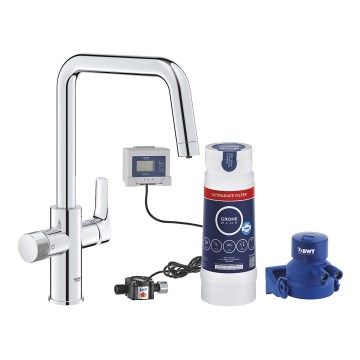 GROHE 30594000 - Grifo para fregadero BLUE PURE Start con función de filtrado Ultrasafe, acabado cromado
