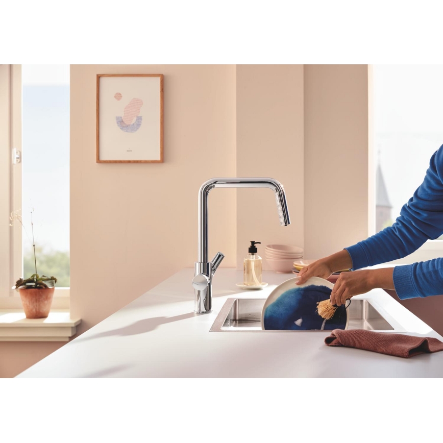 GROHE 30596000 - Grifo de fregadero BLUE PURE con función de filtrado, cromo pulido