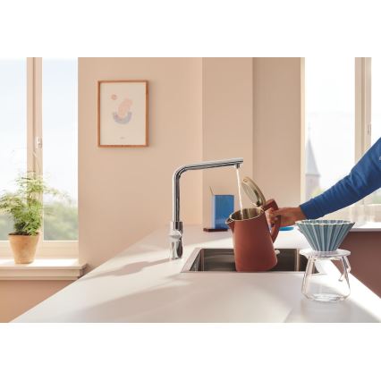 GROHE 30600000 - Grifo para fregadero BLUE PURE con salida en L, cromo brillante