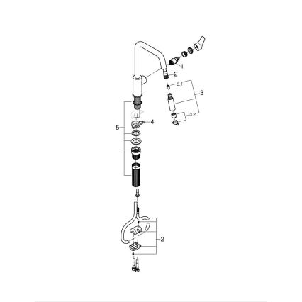 GROHE 306312430 - Grifo para fregadero QUICKFIX START 362 mm, negro