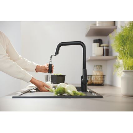 GROHE 306312430 - Grifo para fregadero QUICKFIX START 362 mm, negro