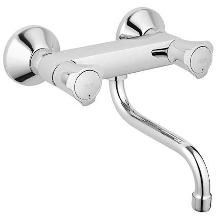 GROHE 31187001 - Grifo de pared para fregadero COSTA L 200 mm, acabado cromo brillante