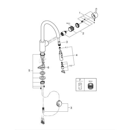 GROHE 31483002 - Grifo de fregadero CONCETTO, cromo brillante
