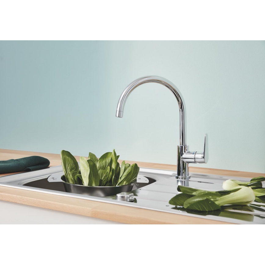 GROHE 31536001 - Grifo para fregadero BAUCURVE 332 mm, cromo brillante