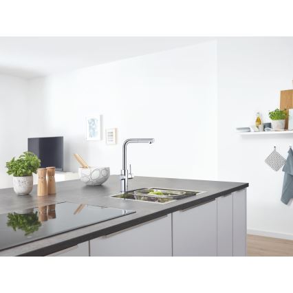 GROHE 31539000 - Grifo para fregadero BLUE HOME con caño en L, cromo pulido