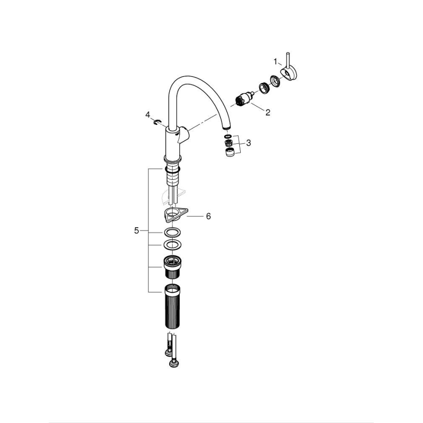 GROHE 31553001 - Grifo para fregadero START CLASSIC, cromo brillante