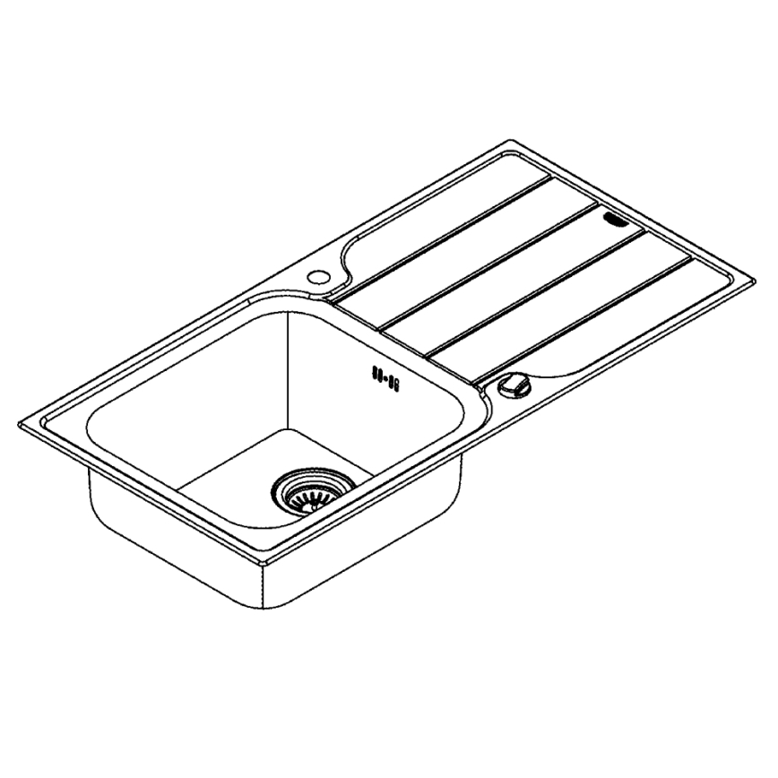GROHE 31563SD1 - Fregadero K500 1000 × 500 mm de acero inoxidable