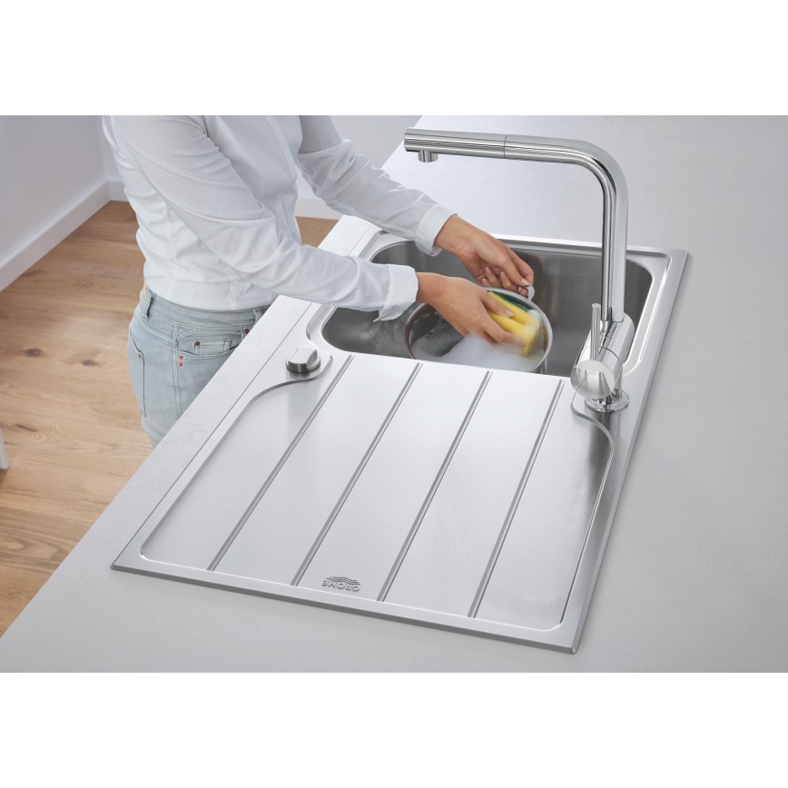 GROHE 31571SD1 - Fregadero K500 860 × 500 mm acero inoxidable