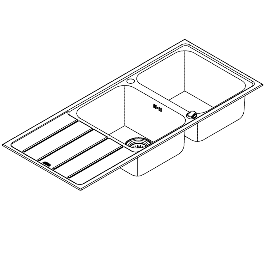 GROHE 31588SD1 - Fregadero K500 1160 × 500 mm acero inoxidable