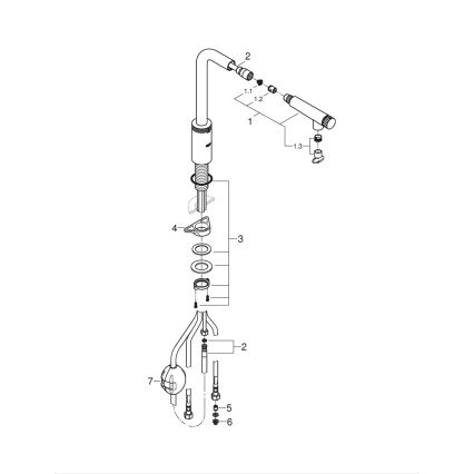 GROHE 31613000 - Grifo de fregadero A SmartControl 314 mm cromo pulido