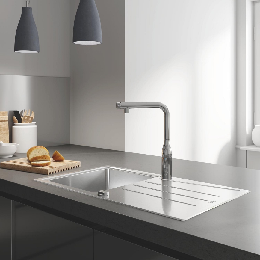 GROHE 31615000 - Grifo para fregadero ESSENCE SMARTCONTROL 366 mm, acabado cromado brillante