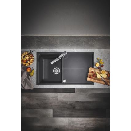 GROHE 31640AP0 - Fregadero de material compuesto K400 860 × 500 mm negro