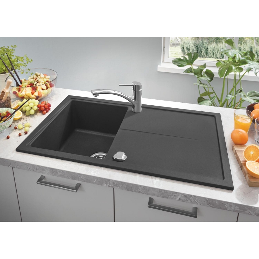 GROHE 31640AP0 - Fregadero de material compuesto K400 860 × 500 mm negro