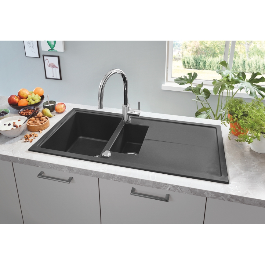GROHE 31642AP0 - Fregadero de composite K400 1000 × 500 mm negro