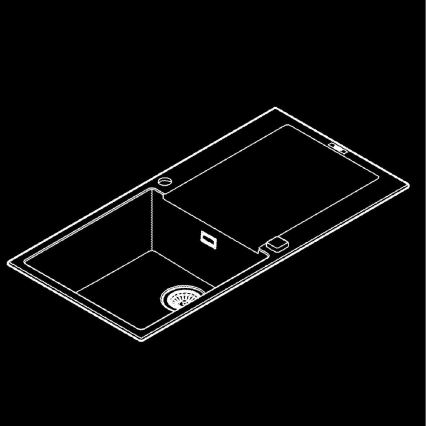 GROHE 31645AP0 - Fregadero compuesto K500 1000 × 500 mm negro