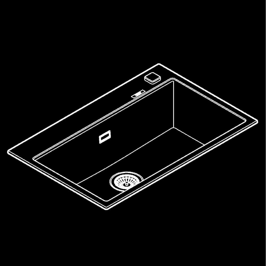 GROHE 31652AP0 - Fregadero de composite K700 780 × 510 mm negro