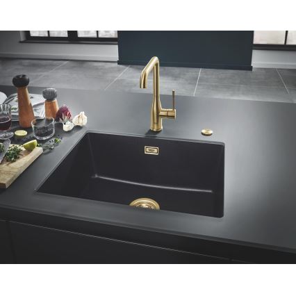 GROHE 31655AP0 - Fregadero de composite K700U 610 × 460 mm, negro