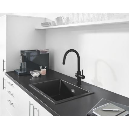 GROHE 31655AP0 - Fregadero de composite K700U 610 × 460 mm, negro