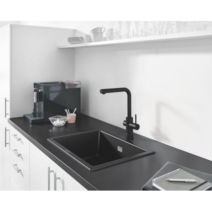 GROHE 31655AP0 - Fregadero de composite K700U 610 × 460 mm, negro