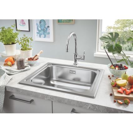 GROHE 31719SD0 - Fregadero de cocina K200 533 × 457 mm acero inoxidable