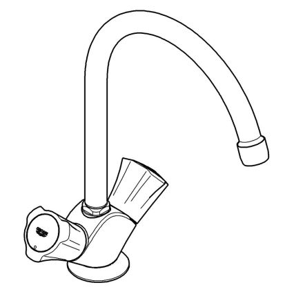 GROHE 31831001 - Grifo para fregadero COSTA L, cromo brillante