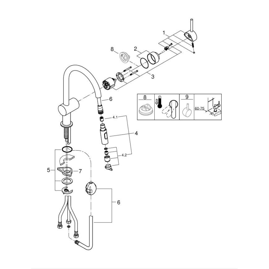 GROHE 32321DL2 - Grifo de fregadero A en bronce
