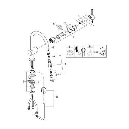 GROHE 32321GN2 - Grifo de fregadero EUROCUBE en acabado dorado