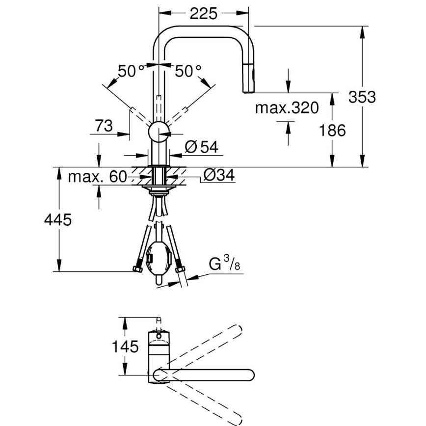 GROHE 32322002 - Grifo para fregadero A, cromo brillante