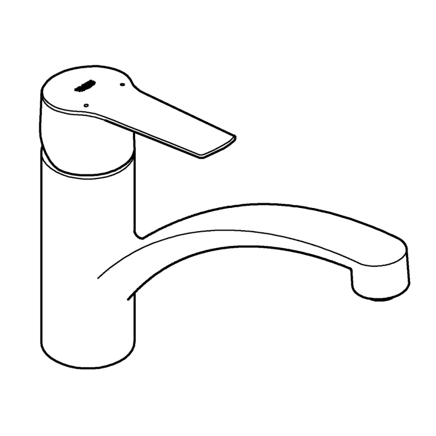 GROHE 324412432 - Grifo para fregadero START 184 mm negro