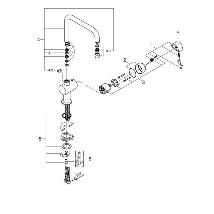 GROHE 32488000 - Grifo de fregadero A, acabado cromado brillante