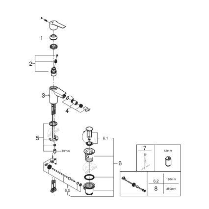 GROHE 325602432 - Grifo de bidé START tamaño S negro