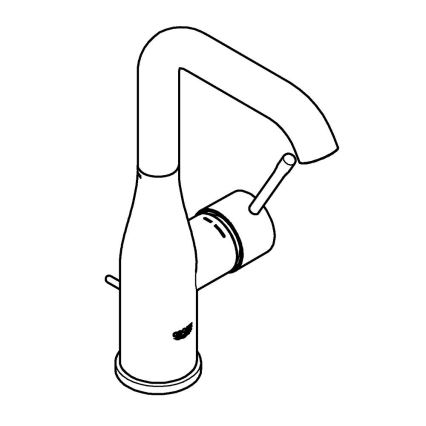 GROHE 32628DL1 - Grifo de lavabo ESSENCE tamaño L, acabado en bronce