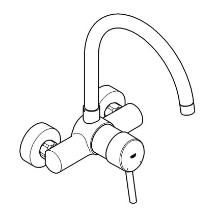 GROHE 32667001 - Grifo para fregadero CONCETTO 280 mm cromo brillante
