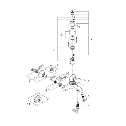 GROHE 32865000 - Grifo de bañera BAUCLASSIC DN 15, cromo brillante