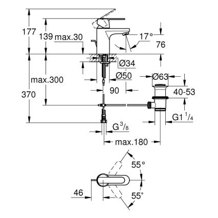 GROHE 32883000 - Grifo de lavabo GET tamaño S cromo brillante