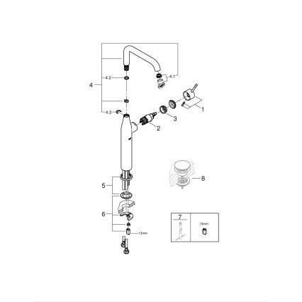 GROHE 32901001 - Grifo para lavabo ESSENCE tamaño XL cromo brillante